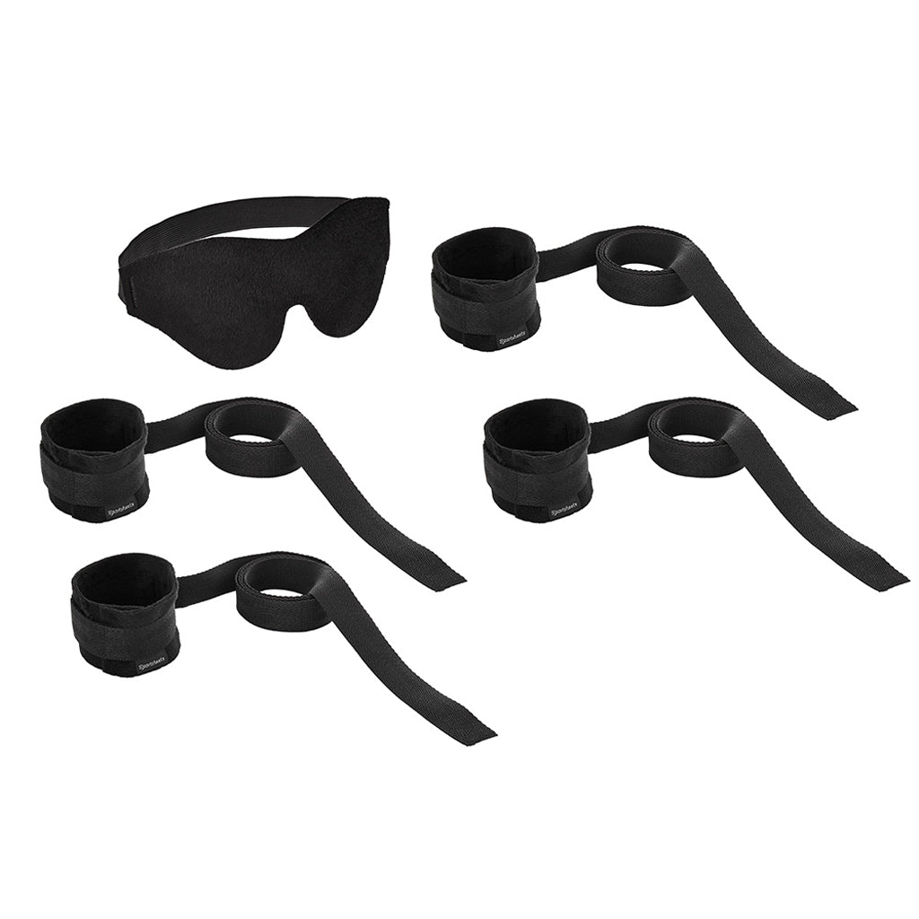 Beginners Bondage Fantasy Kit with restraints and blindfold
