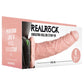 Real Rock Hollow Vibrating 8 Inch Strap-On in White