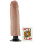King Cock 10 Inch Vibrating Suction Dildo in Tan