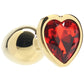 Ouch! Red Heart Gem Gold Plug