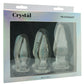 Crystal Premium Glass Tapered Anal Trainer Kit in Clear