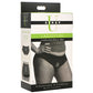 Lace Envy Black Crotchless Panty Harness in 2X
