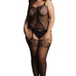 Le Désir Fishnet and Lace Suspender Bodystocking