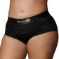 Ouch! Black Vibrating Strap-on Brief in XL/2X