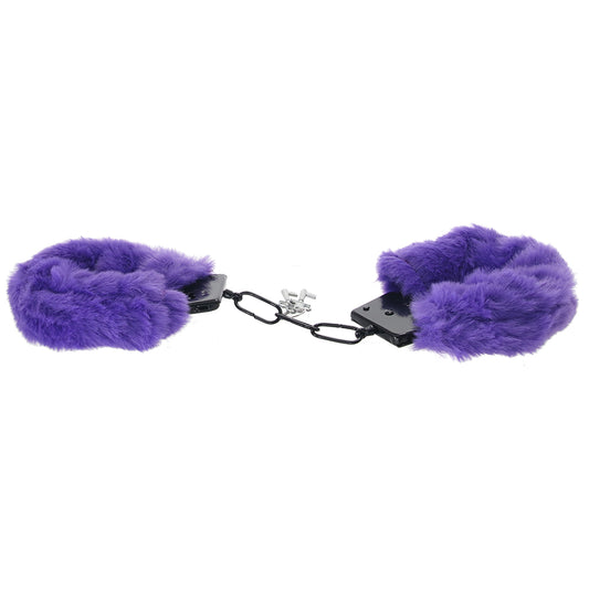 Merci Fluff Cuffs in Purple