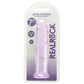 RealRock Crystal Clear Jelly 7 Inch Dildo in Purple