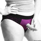 Lace Envy Purple Crotchless Panty Harness in 2X