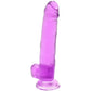 Size Queen 8 Inch Jelly Dildo in Purple