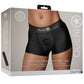 Ouch! Black Vibrating Strap-on Boxer /L