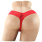 Vibrating Panties with Hidden Vibe Pocket Red in M/L