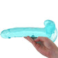 Size Queen 8 Inch Jelly Dildo in Teal