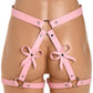 Strict Bondage Harness with Bows M/L in Pink