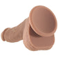 Silicone Studs Dual Density 6.25 Inch Dildo in Brown