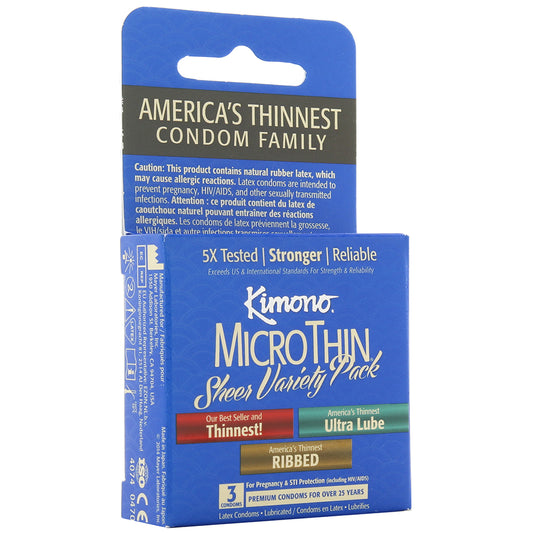 MicroThin Variety Pack Condoms in 3 Pack