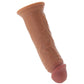 King Cock Elite Dual Density 8 Inch Silicone Vibe in Tan