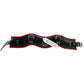 Leather Posture Collar with 3 D-Rings in Black/Red