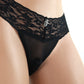 Vibrating Panties with Hidden Vibe Pocket Black in S/M