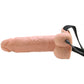 7 Inch Hollow Vibrating Strap-On with Balls