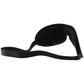 Blackline Leather Contour Blindfold with Faux Fur Lining