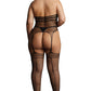 Le Désir Black Cupless Strappy Suspender Bodystocking