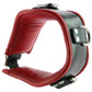 Leather Posture Collar with 3 D-Rings in Black/Red