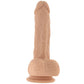 Silicone Studs Dual Density 6.25 Inch Dildo in Ivory