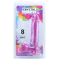 Crystal Jellies 8 Inch Realistic Cock with Balls in Purple