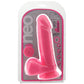 Neo 8 Inch Dual Density Ballsy Dildo in Pink