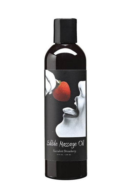 Edible Massage Oil 2oz/60ml in Succulent Strawberry