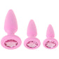 First Time Crystal Booty Anal Plug Set in Pink