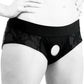Lace Envy Black Crotchless Panty Harness in 3X