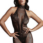 Le Désir Black Fishnet and Lace Bodystocking