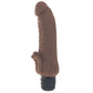 PowerCock 7 Inch Vibe with Clitoral Stimulator in Brown