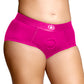 Ouch! Vibrating Pink Strap-on Brief in XL/2XL