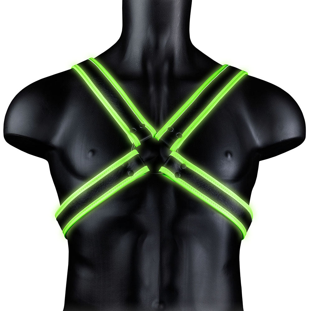Ouch! Glow In The Dark Cross Harness /M