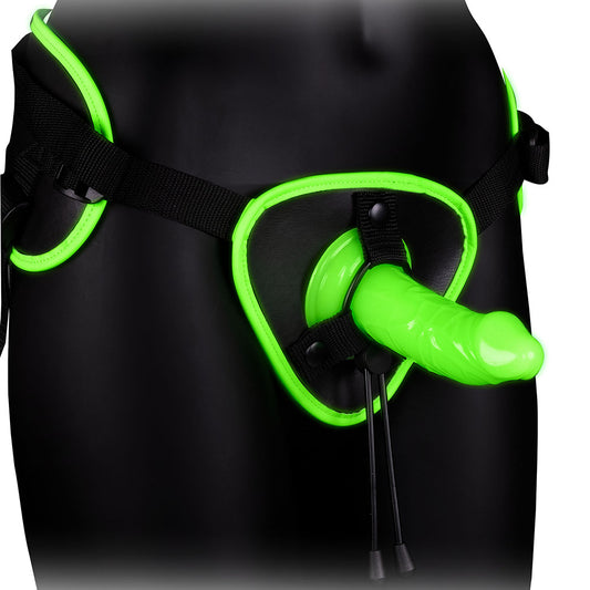 Ouch! Glow In The Dark Harness with Silicone Dildo