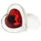 Crystal Desires Red Heart Gem Glass Plug in Small