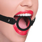 Ouch! Silicone Rigid Ring Gag in Black