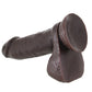 Dr. Skin 9 Inch Thick Posable Ballsy Dildo in Chocolate