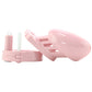 2.5 Inch Locking Male Chastity Device in Pink