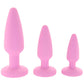 First Time Crystal Booty Anal Plug Set in Pink