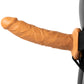 Real Rock Hollow Vibrating 8 Inch Strap-On in Tan