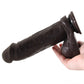 Dr. Skin Plus 8 Inch Posable Ballsy Dildo in Chocolate