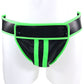 Ouch! Glow In The Dark Striped Pouch Jock Strap in L/XL