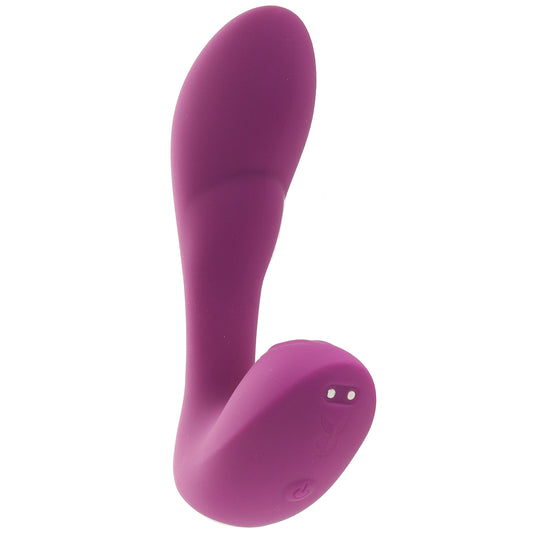 Playboy Arch Stroking G-Vibe in Wild Aster