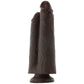 King Cock 9" Two Cocks One Hole Dildo in Chocolate