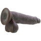 Real Cocks #4 Dual Layered 8 Inch Thick Dildo in Dark Brown